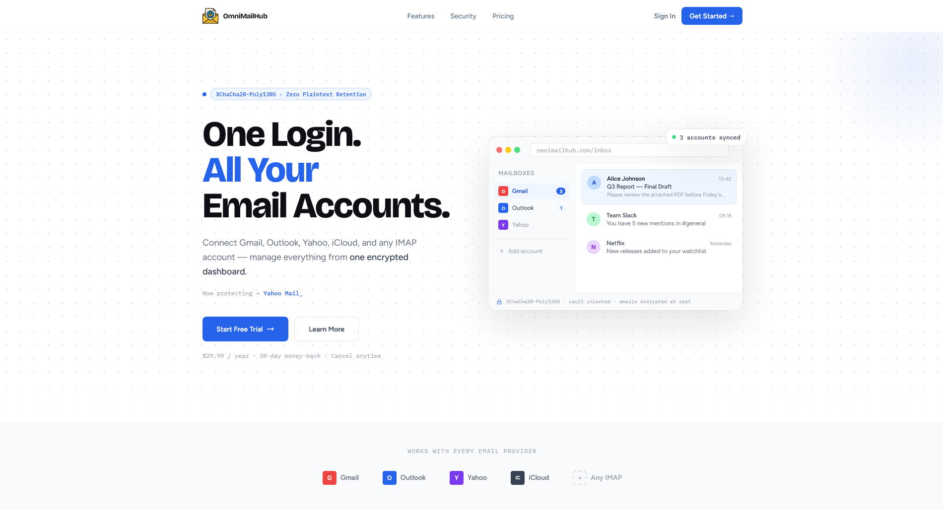 OmniMailHub Unified Email Management Platform - Custom Web Application